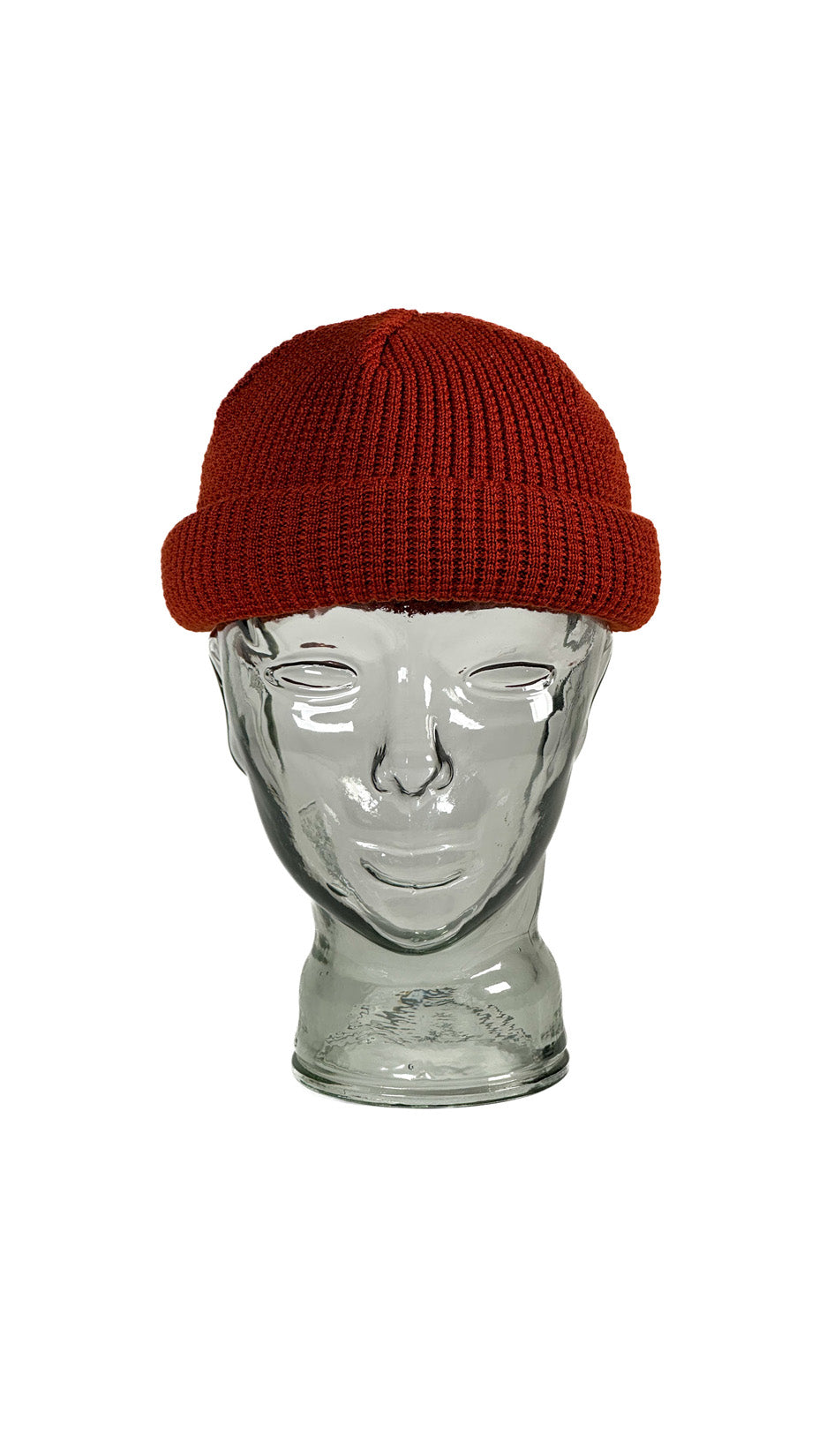 Yokoi Knitted Hat / Beanie, Merino Wool, Made in Japan, Burnt Orange
