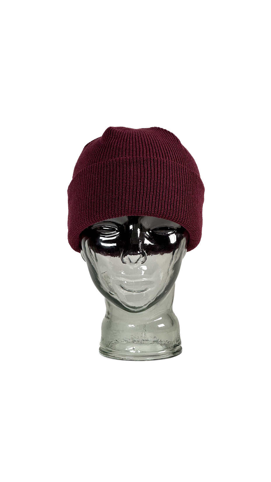 Yokoi Knitted Hat / Beanie, Made in Japan, Wine (Plum)