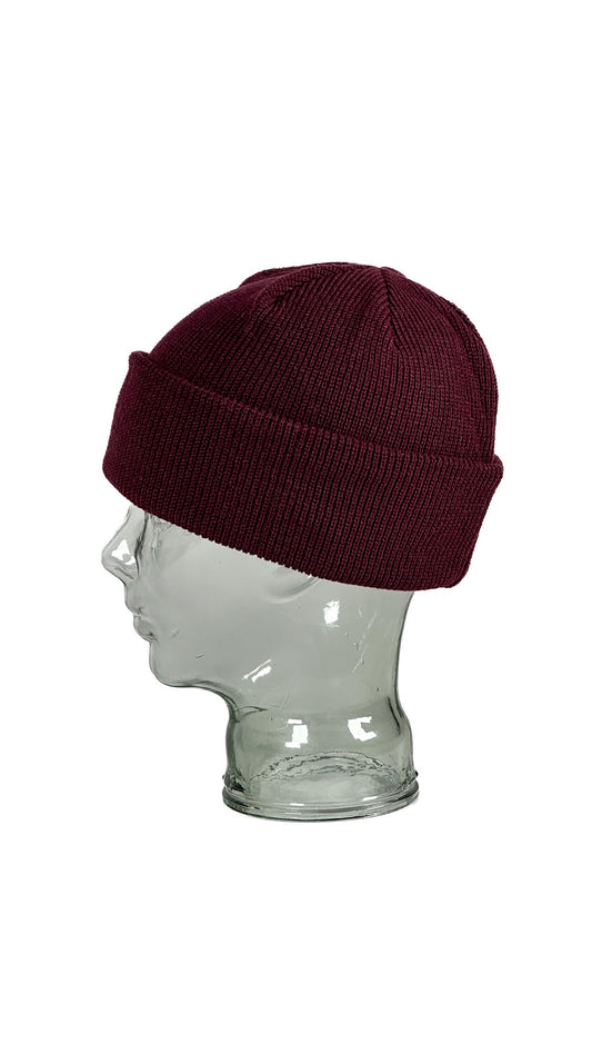 Yokoi Knitted Hat / Beanie, Made in Japan, Wine (Plum)