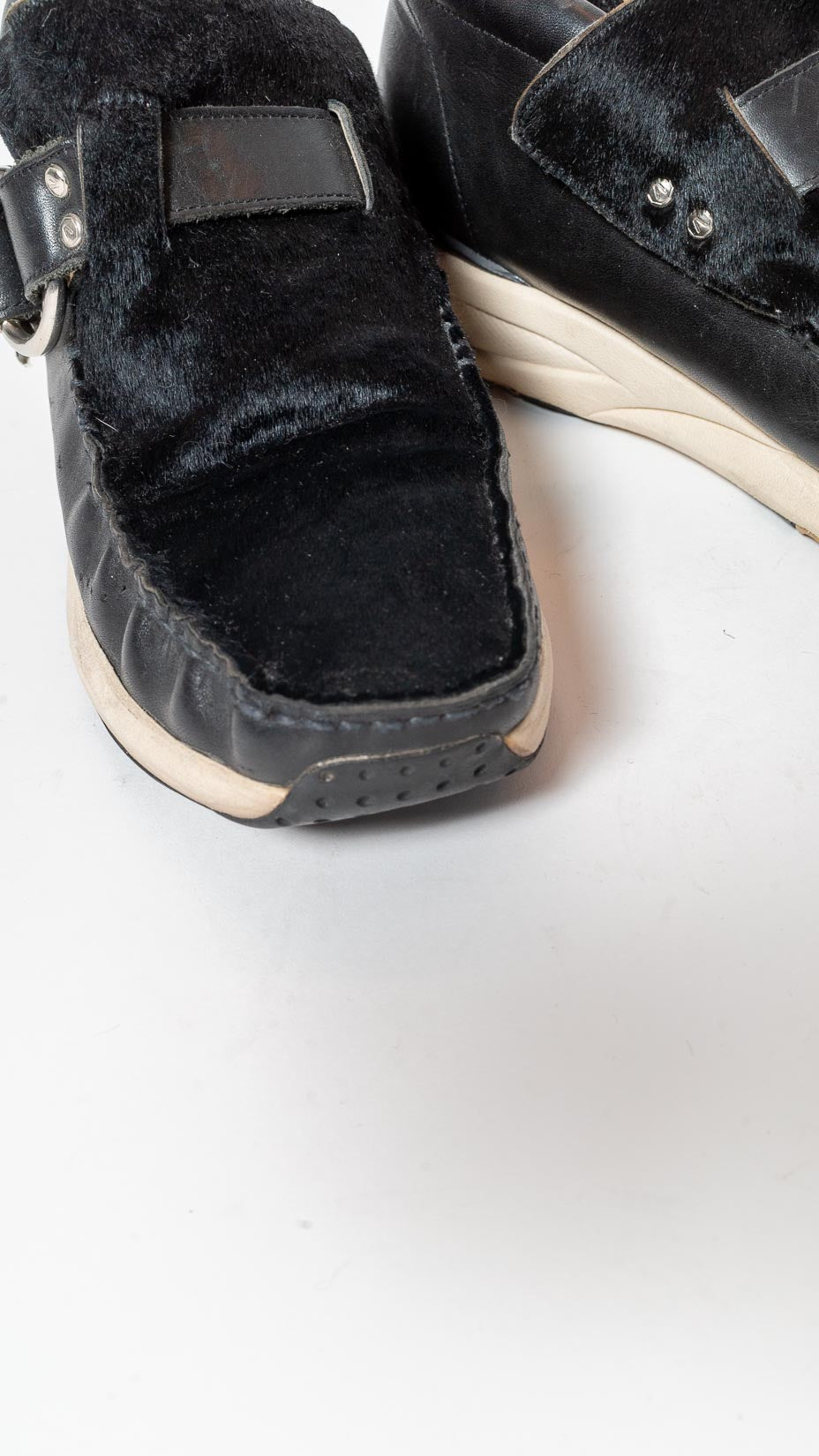 Visvim double ring skynyrd Sneakers — horse hair + leather moccasin