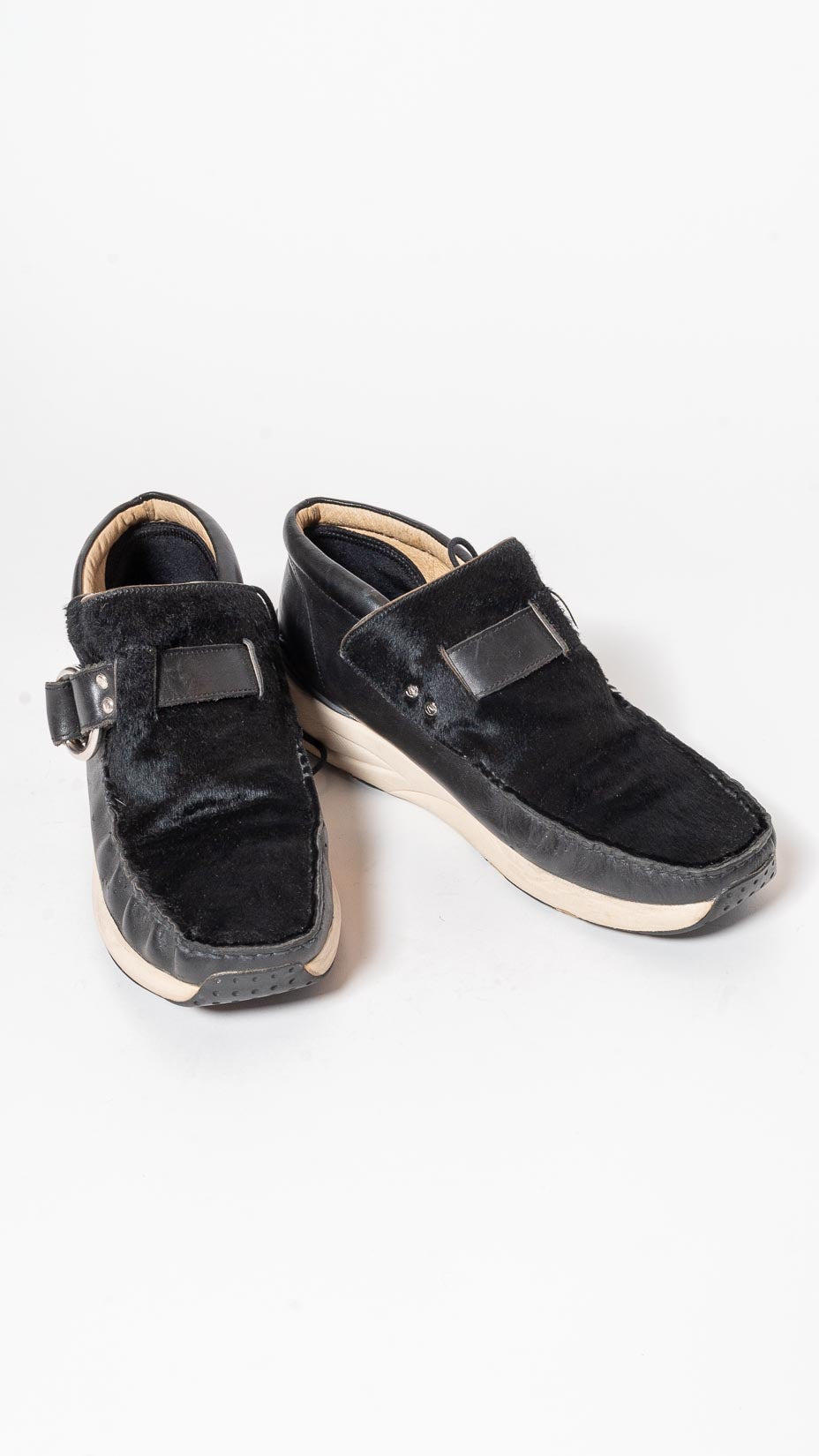 Visvim double ring skynyrd Sneakers — horse hair + leather moccasin
