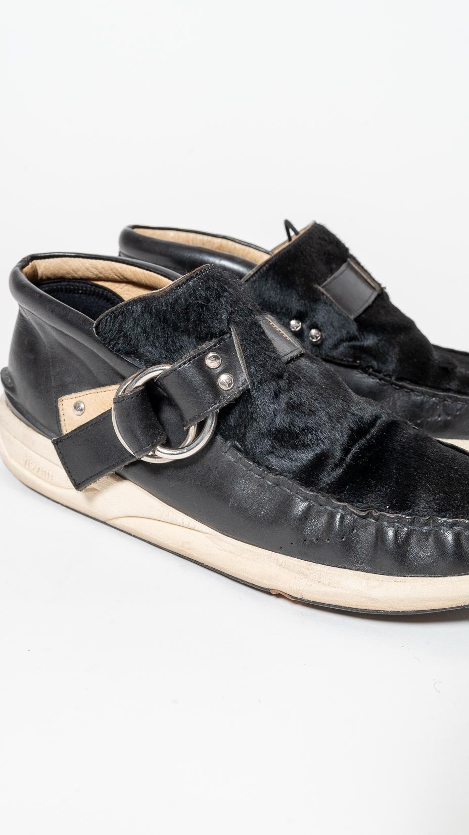 Visvim double ring skynyrd Sneakers — horse hair + leather moccasin