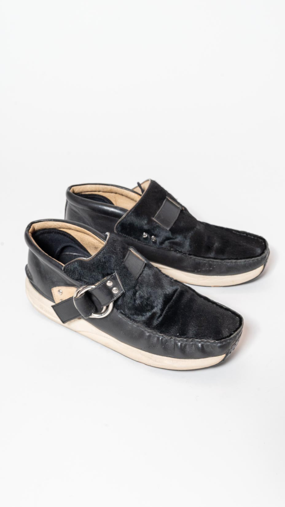 Visvim double ring skynyrd Sneakers — horse hair + leather moccasin