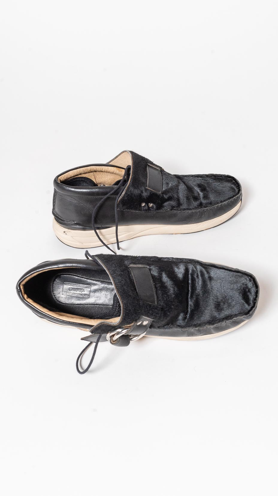 Visvim double ring skynyrd Sneakers — horse hair + leather moccasin