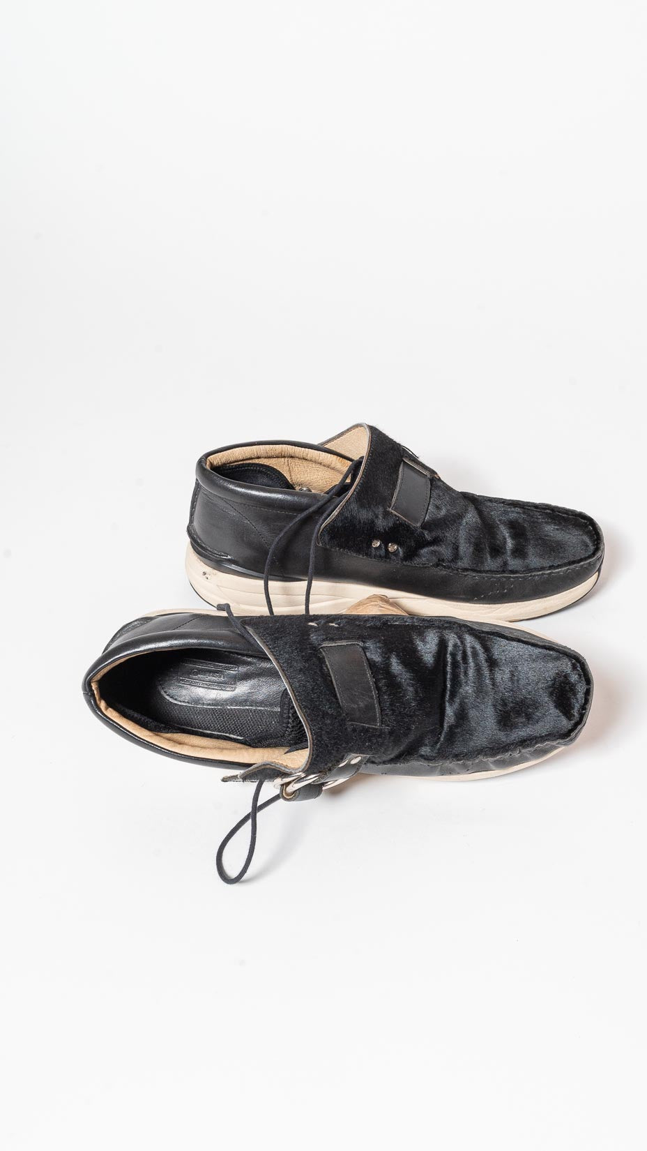 Visvim double ring skynyrd Sneakers — horse hair + leather moccasin