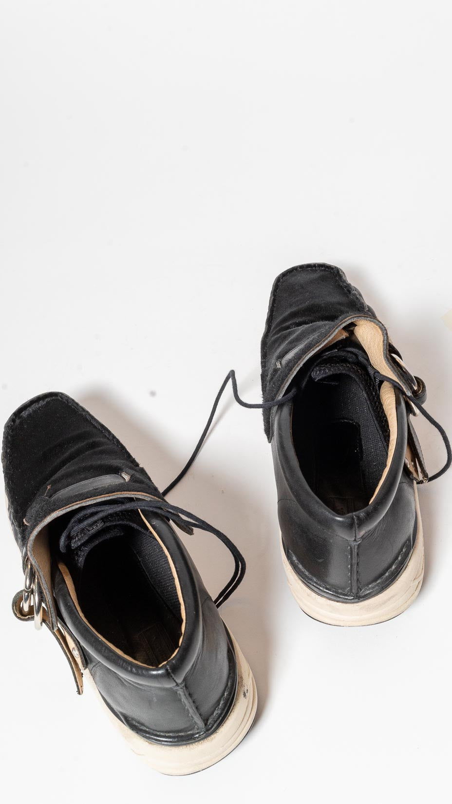 Visvim double ring skynyrd Sneakers — horse hair + leather moccasin