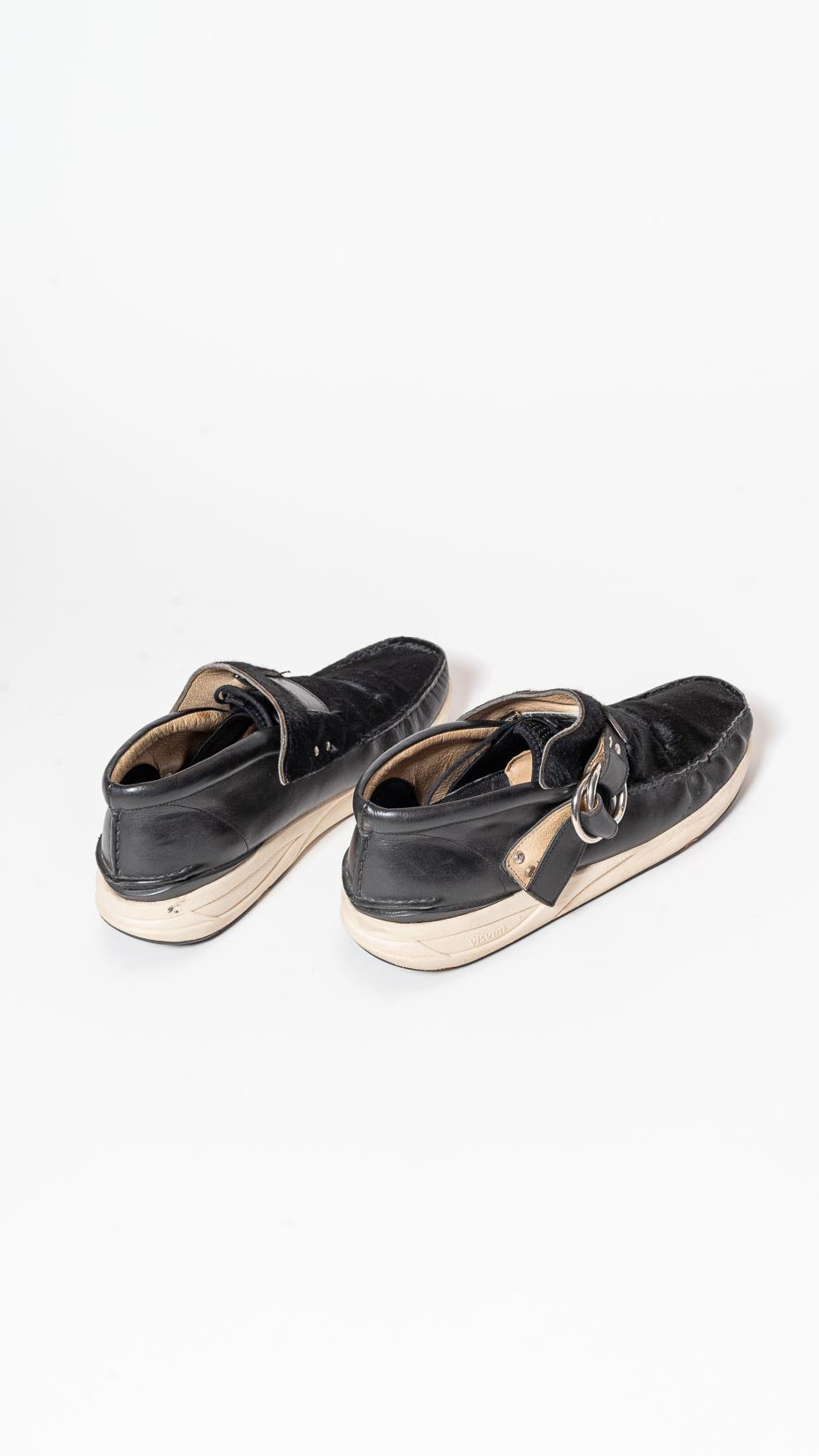 Visvim double ring skynyrd Sneakers — horse hair + leather moccasin