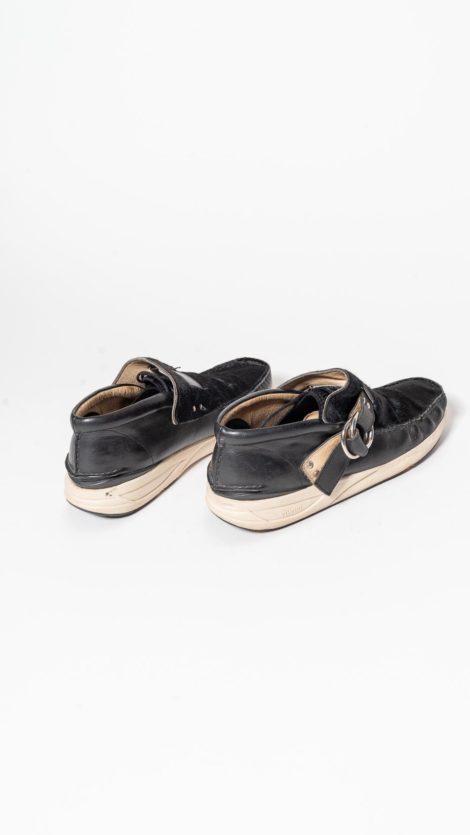 Visvim double ring skynyrd Sneakers — horse hair + leather moccasin