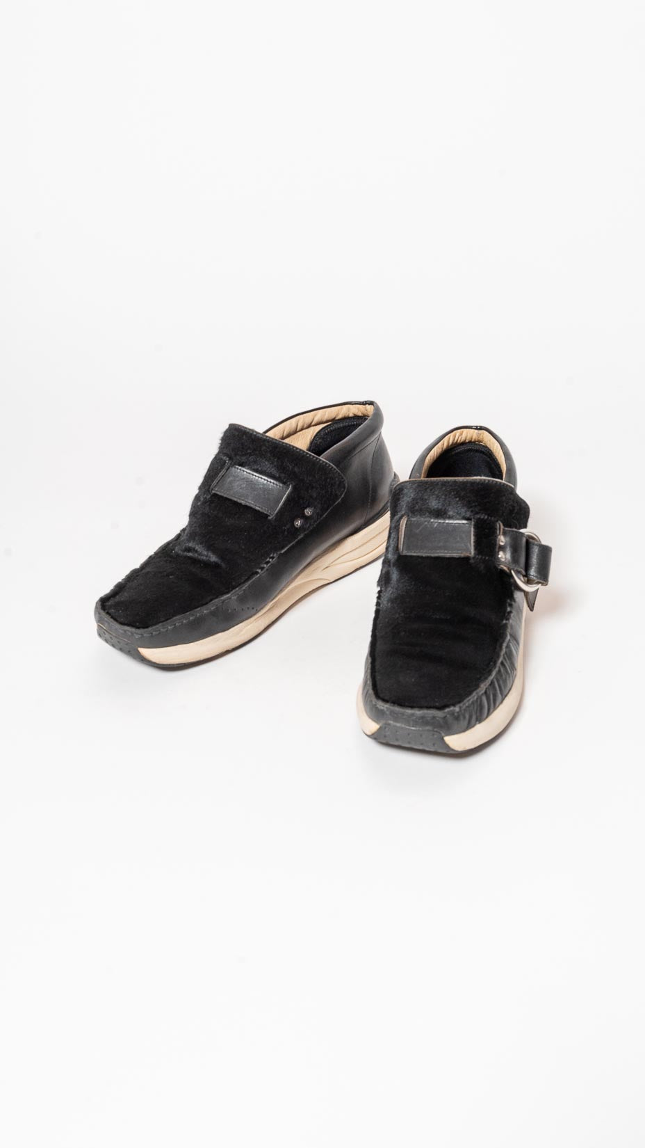 Visvim double ring skynyrd Sneakers — horse hair + leather moccasin