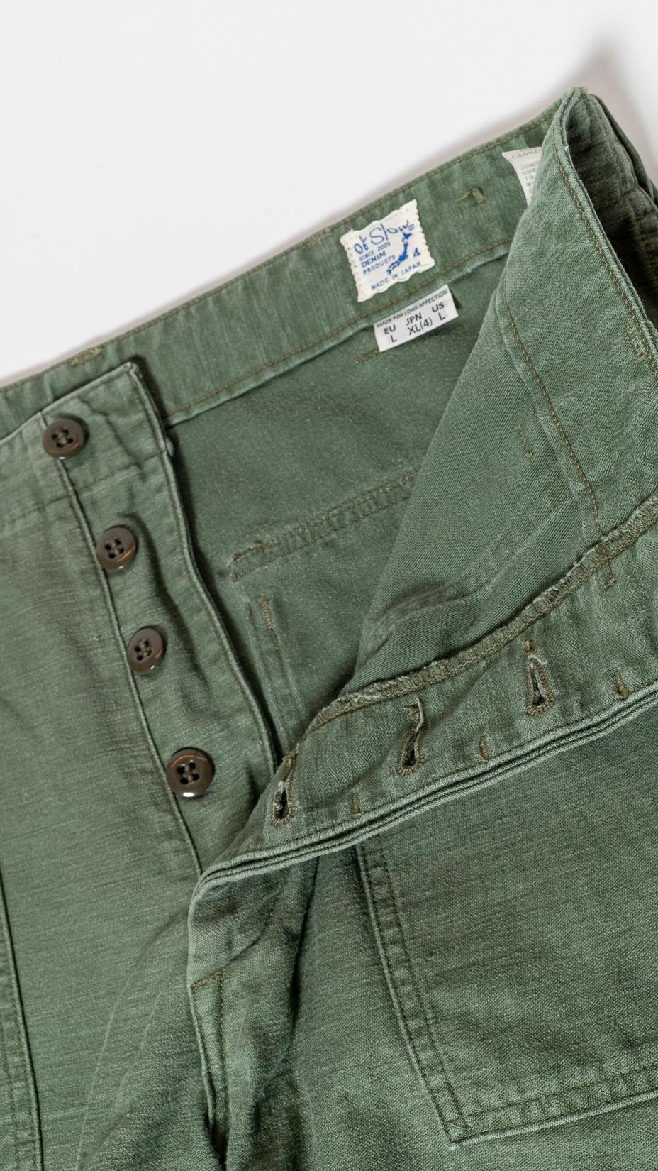 orSlow US ARMY FATIGUE PANTS, GREEN