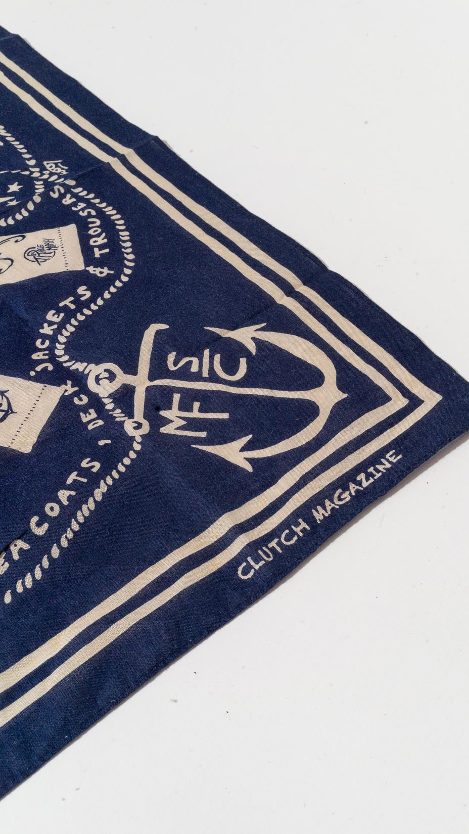Mister Freedom X Clutch Magazine rare limited bandanna — Navy
