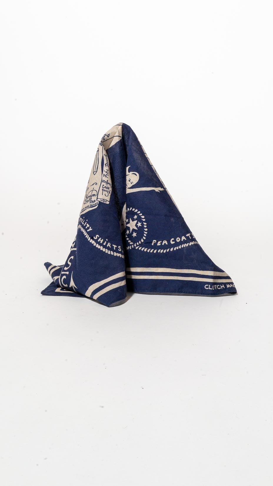 Mister Freedom X Clutch Magazine rare limited bandanna — Navy