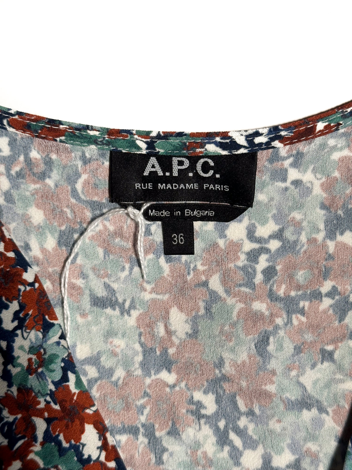A.P.C Floral Wrap Midi Dress, size 36