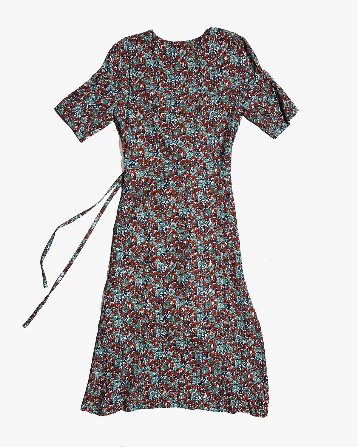 A.P.C Floral Wrap Midi Dress, size 36