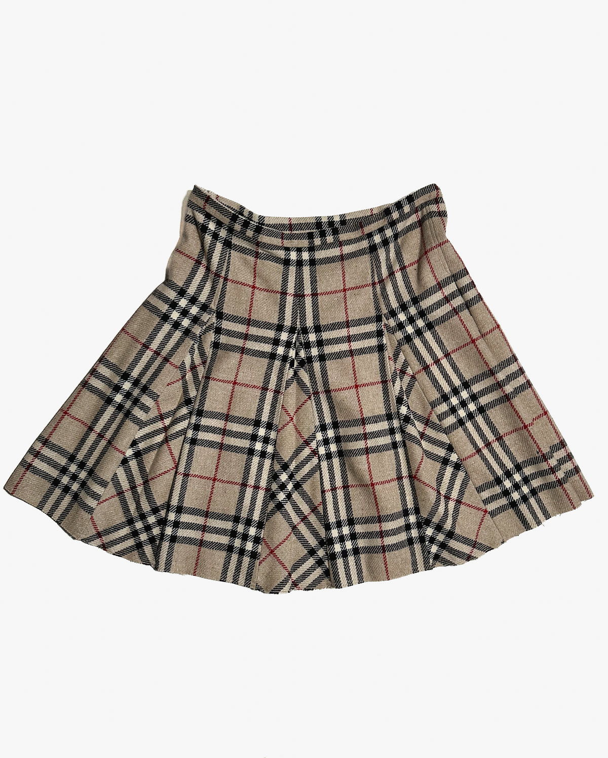 Burberry, Wool Nova Check skirt, UK16 / US14, made in Italy