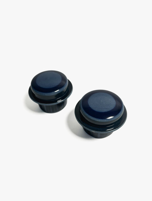 Arabia Kosmos, set of Egg Cups with lid, blue