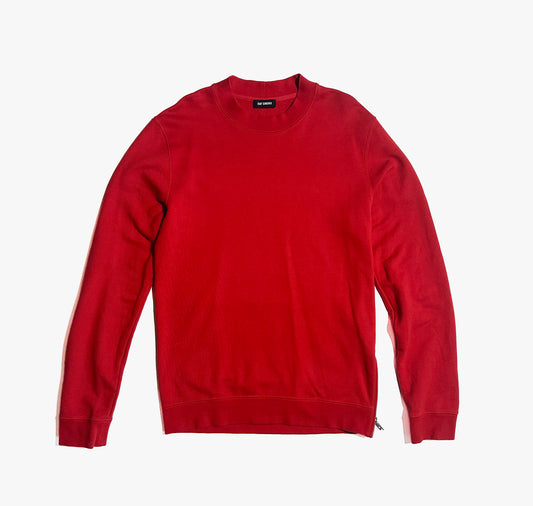 Raf Simons Newspaper zip Sweatshirt, Red, S