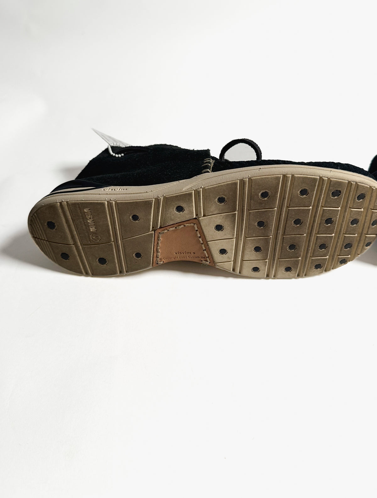 Visvim Huron Mesh Moc Folk shoes, black, US9.5