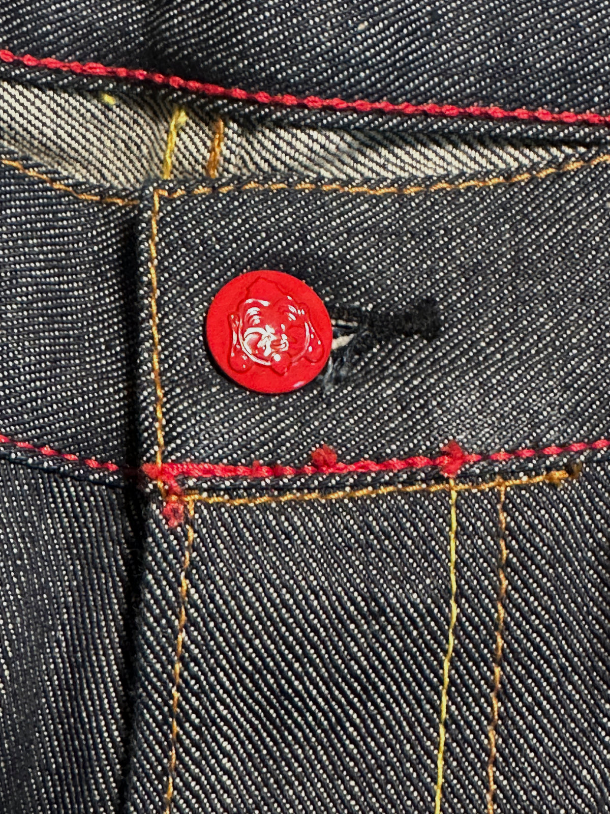 EVISU — Lot. 0330、シンチバック、セルビッジデニム、レア、日本製、34インチ