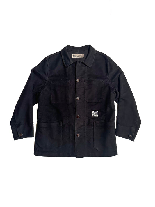 Eat Dust Moleskin Work Jacket / Chore Coat, Black, L